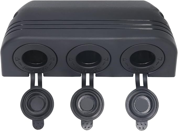 12-24 V Multifunctional 3 Hole Tent Type Car Modification Cigarette Lighter Splitter Power Sockets Female Power Outlet Adapter for Portable Auto Electronic Devices