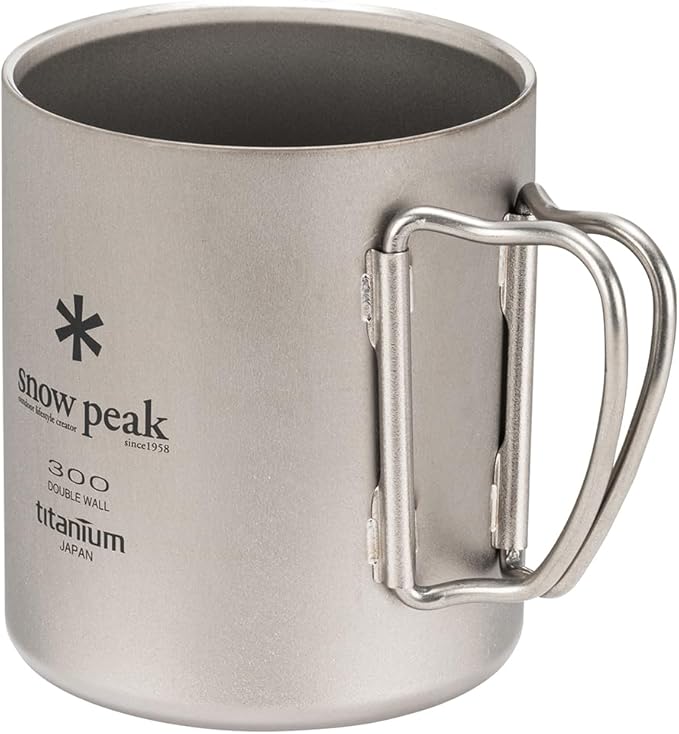 Snow Peak Double Wall Titanimum Insulated Mug, Lightweight, Durable, Camping, 300ml