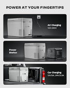 Marsail 12 Volt Refrigerator 12V Car Fridge 32QT Portable Freezer Compressor Cooler -4°F68°F, 12/24V DC 110~240 Volt AC, for Camping Travel Truck RV, Home Efficient Cooling & Large Capacity, Grey