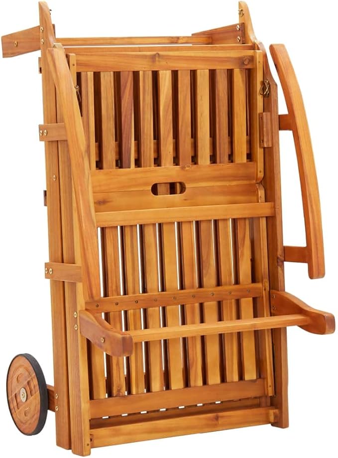 Patio Sun Lounger with Table and Cushion Solid Acacia Woodpatio Tanning Chair Camping Chairs Recliner Suitable for Garden Courtyard