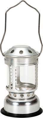 Portable Candle Lantern, Night Fishing Hanging Outdoor Camping Aluminium Alloy Candle Lamp, Metal Decorative Candle Lanterns, Vintage Hanging Lantern (Silver)