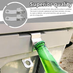 Heavy Duty Metal Cooler Lock Bracket (2-Pack) with Bottle Opener - Security Tie Down Accessories Compatible with Yeti, RTIC, Orca, Engel & Most Popular Coolers