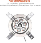 Bulin AirOka B18 18000W Titanium Alloy Portable Picnic Camping Stove Windproof Design Gas Cooking Burner with Piezo Ignition & Carry Case Collapsible Stove Burner for Outdoor Backpacking/Hiking/Picnic