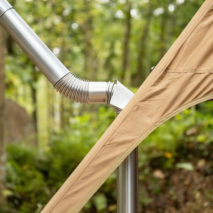 2.36" Elbow Stove Pipe Stainless Steel Chimney Flue for Outdoor Camping Wood Stove 90/45 Degree