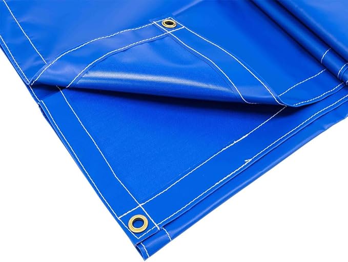 Mytee Products (2 Pack) 10' x 12' Heavy Duty Blue 18oz Vinyl Utility Tarp Waterproof, Multipurpose, Cars, Boats, Campers, Pool Cover, Tent