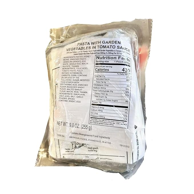 A Pack MREs – eat ready, Long Shelf Life Emergency Food Supply, Military-Grade Quality 2029 Inspection