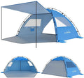Elegear CumbreX™ Beach Tent Sun Shelter with Canopy, 4-5 Person Pop Up Beach Tent Cabana, Easy Setup UPF 50+ UV Protection Portable Lightweight Double Silver Coating Sun Shade Shelter - Dark Blue