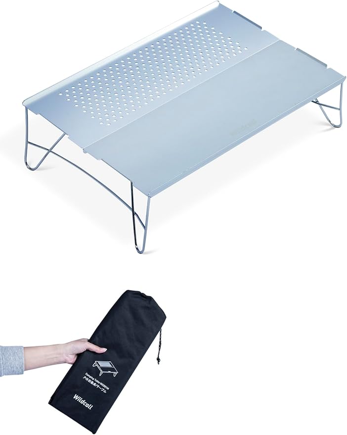 WildCall Mini Solo Folding Table Ultralight Compact with Carry Bag for Backpacking Camping Hiking Beach