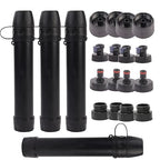 4 Pack Survival Water Filter Straw for Hiking & Camping, 2025 Personal Portable Water Purifier, 3000L Long Life, Includes Bottle & Hydration Bladder Adapters (4, Black, 3x3x19.3cm)
