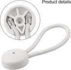 5 Pack Shock Cord Fastener Bungee Cord Clips With Adjustable Knob For Tent Boat Cover Canvas Marine Truck RV Trailer Accessories Nylon Rubber Material 13Cm Stretch Length(white)