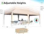 Quictent 10x20 Pop up Canopy Without Sidewalls Easy up Canopy Tent Instant Shelter with Windows for Outdoor Event Party