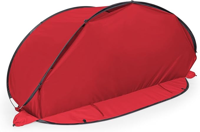 ONIVA - a Picnic Time Brand - Manta Portable Beach Tent - Pop Up Tent - Beach Sun Shelter Pop Up, (Red)