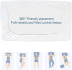 Cot Mattress Protector Pad Waterproof Quilted 30" x 75", Breathable & Cooling Cot Mattresses Cover Fitted for Daybed/Rollaway/Narrow Twin Bed/Camping/RV Bunk with Deep Pocket Up to 10", (White)