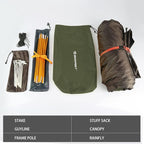 Bessport Camping Tent 1/2 Person Tent Waterproof Two Doors Backpacking Tent Easy Setup Lightweight for Outdoor, Hiking Mountaineering Travel