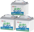 Redodo 12.8V 50Ah LiFePO4 Battery (3 Pack), Ideal Replacement for 12V 100Ah AGM SLA Battery, Built-in BMS, 4000-8000 Cycles & 10-Year lifetime, Lithium Battery for RV, Camper, Security Devices