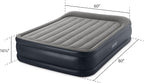 Intex 64135ED Dura-Beam Plus Deluxe Pillow: Fiber-Tech – Queen Size – Built-in Electric Pump – 16.5in Bed Height – 600lb Weight Capacity