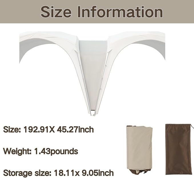 Naturehike Quarter/Hexagonal Camping Tent Canopy Sun Shade,Outdoor Tent for Camping,Fishing,Picnics, Canopy Available with Ground Cloth,Door Curtains,Tent Connector(Connector, Large and Large)