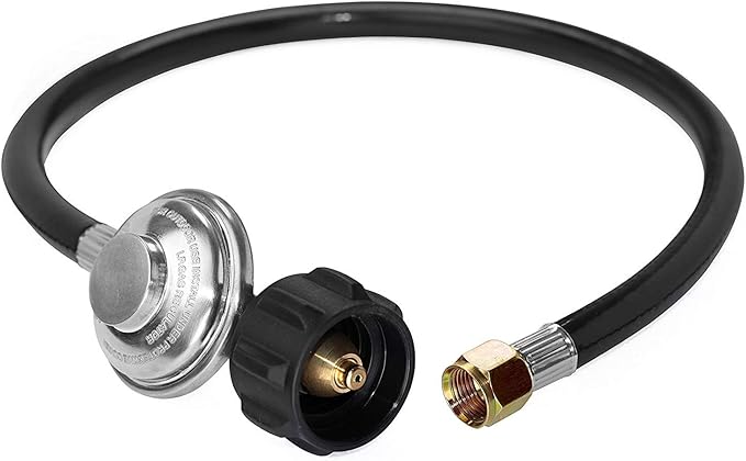 DOZYANT Propane Regulator and Hose Universal Grill Regulator Replacement Parts, QCC1 Hose and Regulator for Most LP Gas Grill Heater and Fire Pit Table, 2 Feet