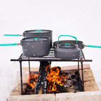 Ultralight Camping Cookware Set Aluminum Nonstick Outdoor Tableware Kettle Pot Cooking Pan Bowl Cookset Portable for Hiking Picnic Mountaineering Pots & Pans