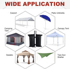 ABCCANOPY Canopy Weights 150 LBS Gazebo Tent Sand Bags,4-Pack Black (Without Sand)