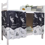 Dorm Bottom Bunk Bed Curtains Privacy Curtains 350g Dustproof Breathable Single Bed Blackout Curtains Panels Privacy Underbed Loft Bed Canopy Tent Curtain Shading Drapes for Dorm College Home 2 panels