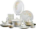 Cups and Saucers Set Nordic Ceramic Tableware Suit Glaze Dish Combination Dishes Suitable for Family Hotel Restaurant 60 Piece