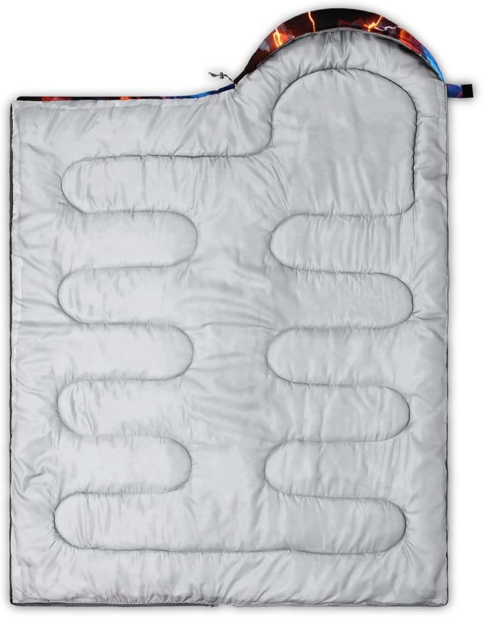 QOOMO Camping Sleeping Bags,3 Season Warm & Cool Weather,Lightweight,Waterproof Sleeping Bags for Adults & Kids,Traveling,and Outdoors,Camping Gear Equipment