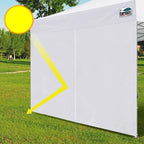 Eurmax USA 10FT Instant Canopy SunWall with Middle Zipper, Removeable Sidewall for Pop Up Canopy Tent,1 Pack Wall Only (Orange)