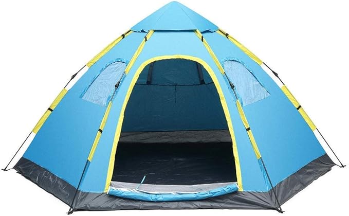 GeRRiT Outdoor Tent Double Doors Waterproof Tent 5-8 People Family Outdoor Instant Camping Tent Automatic Pop Up Tent Beach Canopy Beach Tent
