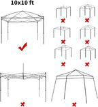 MOQI 10x10 Canopy Replacement Top Cover with 2 Air Vents, Silver Coated Waterproof 150D Oxford Fabric Pop Up Tent for Straight Leg Gazebo Garden Patio Camping Picnic (Khaki, 10x10 ft)