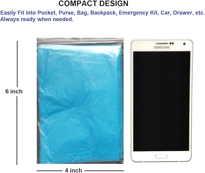 Disney Disposable Rain Poncho, 200 Waterproof Plastic Ponchos for Adults, Bulk with Hood Drawstring, One Time Use Emergency, Concert Hiking Camping