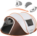 EchoSmile Instant Pop Up Camping Tent, 2/4/6 Person, Easy Setup Tent, Water Resistant Dome, Portable with Carry Bag