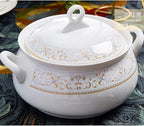 Kitchen Tableware Set with 56 Pieces of Household Ceramic Dishes Set with Ceramic Tableware