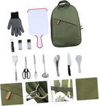 Outdoor Camping Cutlery Kit Portable Camping Tableware Set Bag Sturdy and Tools for Hiking