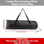2pcs Camping Chair Replacement Bag, 43.31x14.96in Portable Folding Large Storage Bag with Double-Handle Straps and Drawstring for Hammock Yoga Mat Poles Tent Travel Accessories(No Chair Included)