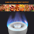 Camplux Single Burner Propane Stove 9,800 BTU, Stainless Steel Portable Gas Stoves