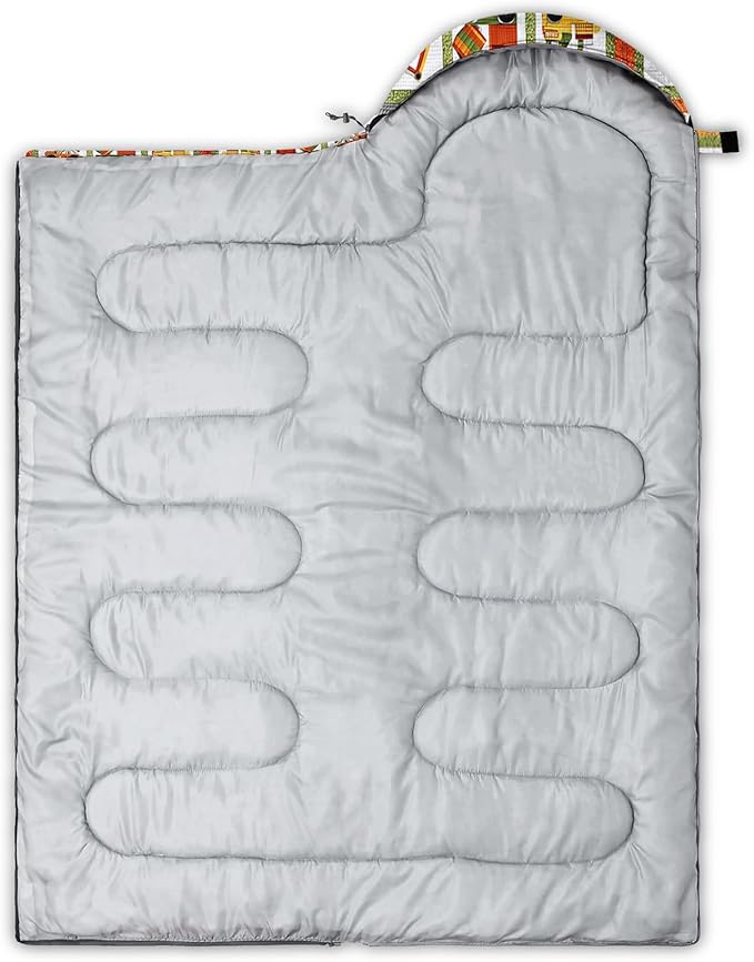 QOOMO Camping Sleeping Bags,3 Season Warm & Cool Weather,Lightweight,Waterproof Sleeping Bags for Adults & Kids,Traveling,and Outdoors,Camping Gear Equipment