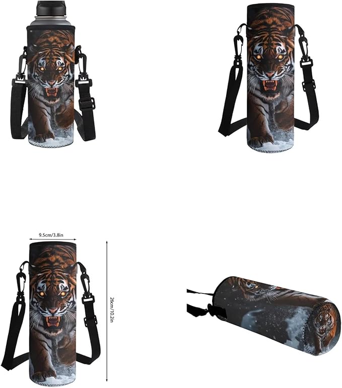 Tiger Elementary School Backpack for Boys with Lunchbox Bottle Pocket and Pencil Case 17" Cool Backpacks for Boys Kids Bookbags Lightweight School Bag for Students Hiking Daypacks