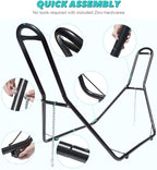 Zupapa Hammock Stand Fit for 9-14 Feet Hammock, 2 Person Heavy Duty 550 LBS Capacity with 2 Steel Chains 1 Carry Bag, Outdoor Indoor Use Steel Hammock Frame Black