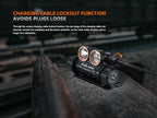 Fenix HM75R 1600 Lumen USB-C Rechargeable Headlamp, Power Extender Pack Included for Extra Long Runtime, White and Red Beams, for Site Operation, Search and Rescue, Caving, Hiking