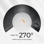 BougeRV Arch 100 Watt Fiberglass Flexible Solar Panel 23% High-Efficiency, 270° Lightweight Portable Bendable 12 Volts 10BB Mono Cell for RV Camping Home Boat Marine Curve Surface Black