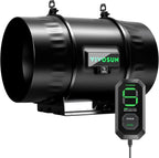 VIVOSUN T8 8" Inline Duct Fan & 3 Cycle Modes E12 Speed Controller, AeroZesh Grow Tent Kit Ventilation Fan with 832 CFM EC Motor, Programmable Exhaust Fan for Heating Cooling Booster, Hydroponics