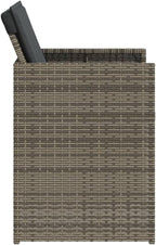 Patio Chair Gray PE Rattan One Size Removable Covers Garden Furniture Patio Furniture Camping Chair for Garden Outdoor