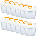 12 Pack 1.3 Gallon Collapsible Water Storage Bag Water Container Bag Emergency Jug Foldable Plastic Storage Pouch Freezable Carrier Tank for Outdoor Sport Camping (Clear, Classic)
