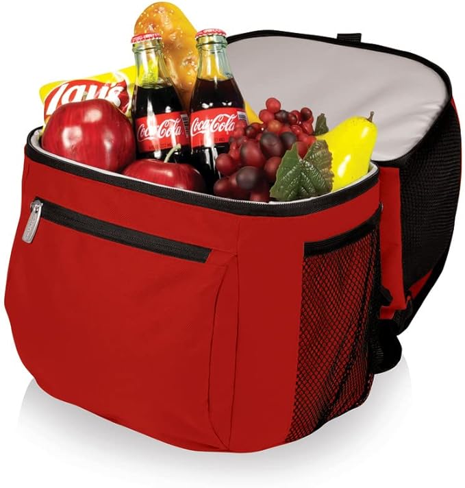PICNIC TIME NCAA Indiana Hoosiers Zuma Backpack Cooler - Soft Cooler Backpack - Lunch Cooler, (Red)