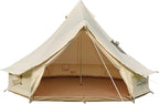DANCHEL OUTDOOR B5PRO 4 Season Canvas Tent with Stove Jack Camping, Waterproof Bell Tent with AC Port Yurt All Year Living, Luxury Glamping for 4/6/8 Person Hunting Party, 13ft/16.4ft/20ft