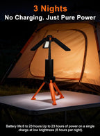 Rechargeable Telescopic Camping Light, 15000mAh Collapsible Lantern with 270° Rotation & Dimming, Portable Flashlight, Waterproof Tent Light for Outdoor Camping, Hiking, Barbecue, Fishing & Emergency