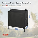 Stove Cover for VIVOHOME 2-Burner Propane Gas Stove, 31inch Outdoor Stove Covers Waterproof Heavy Duty for 2 Burners Camping Stoves-31”L x 18" W x 34" H