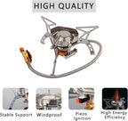 Camping Cookware Mess Kit with 3500W Stove, 7L Hanging Pot, 10L Water Bucket & Tableware Set for Outdoor Camping & Hiking
