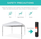 Best Choice Products 10x10ft Pop Up Canopy Tent, Outdoor Shade, 1 Person 1 Minute Set Up, Carry Case, 4 Weight Bags - White